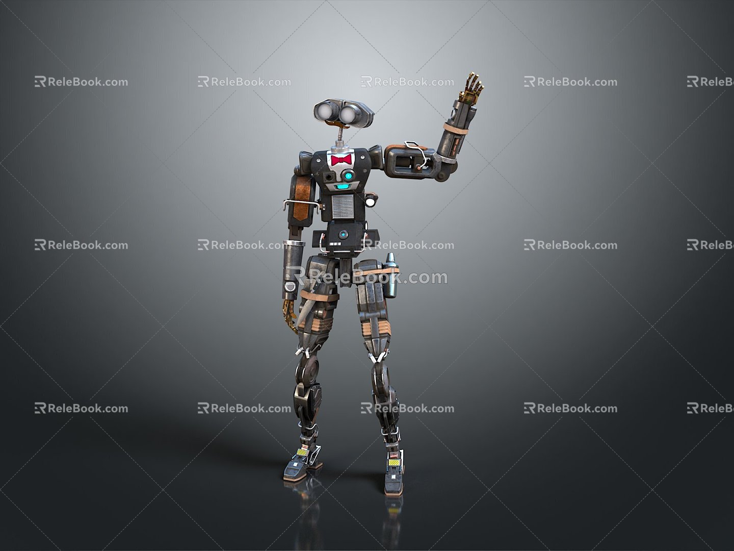 Industrial Robot Single Wheel Robot Double Wheel Robot Robot Robot Assistant Small Robot 3d model