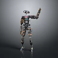 Industrial Robot Single Wheel Robot Double Wheel Robot Assistant Small Robot 3d model
