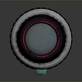Professional Camera Lens With Teal Silver Black Design And Adjustable Ring For Photography