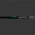 Futuristic Weapon Design With Black Body Blue Green Glowing Strips And Tactical Scope