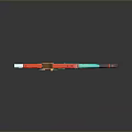 Turquoise And Orange Submachine Gun With Tactical Scope Grip And VC98 Design