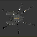 Futuristic Mechanical Spider 3D Model With Glowing Legs And Metallic Structure 3d model