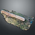 Detailed 3D Terrain Model With Mountain Ridges Vegetation And Realistic Landform Features