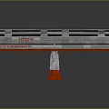 S21 Elongated Component With Red Frame Silver Body And Bottom Support Structure