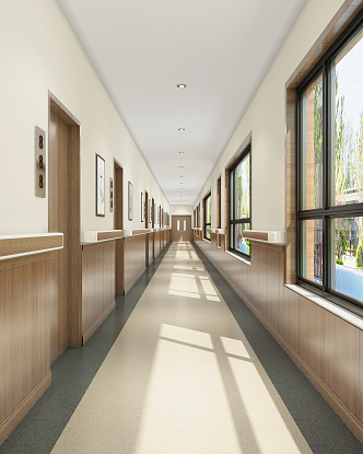 Modern Aisle Corridor 3d model