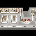 Elegant New Chinese Style Jewelry Store Interior With Wooden Reception Counter And Exquisite Traditional Decorations