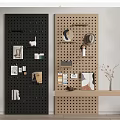 Modern Cave Board Wall Decorative Panel Hanger Storage Rack Ornaments Photo Wall Display Board Display Rack 3d model