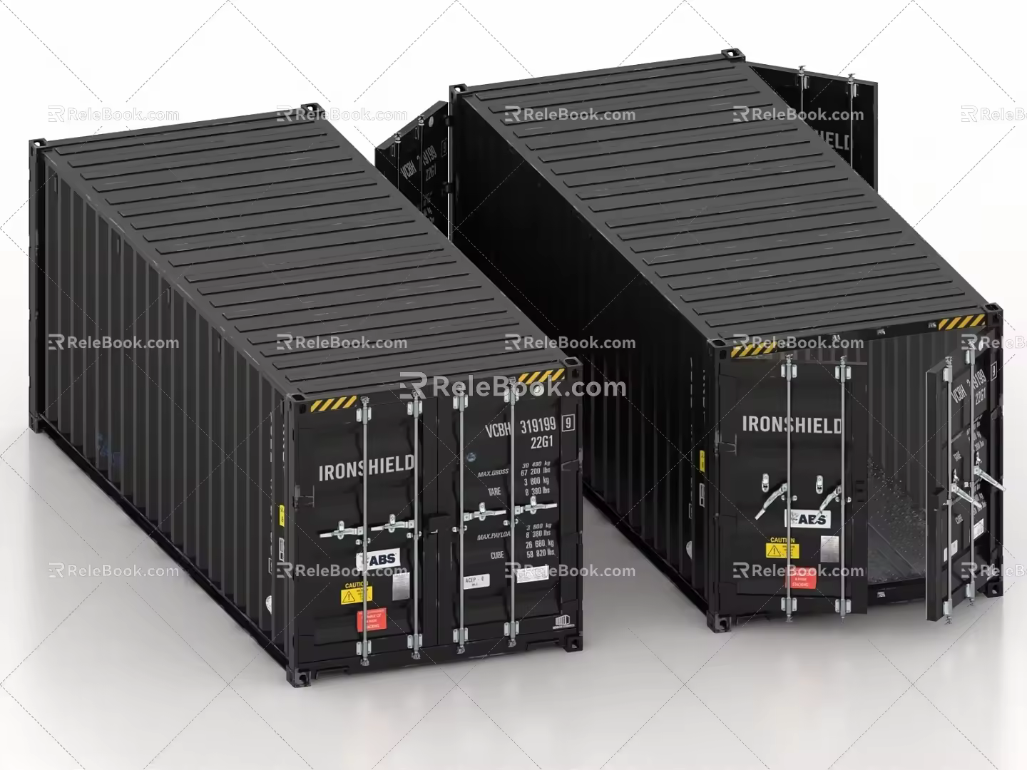 container freight terminal 3d model