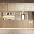 Modern Restaurant Interior With Wooden Dining Tables Hanging Lanterns And Open Layout