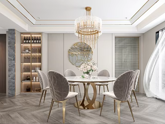 Light Luxury Restaurant 3d model