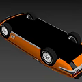 Copper Colored Vintage Sports Car With Streamlined Body And Retro Wheels