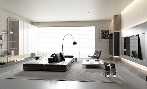 Modern Style Living Room 3d model