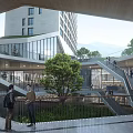 Science City University Courtyard Perspective 3d model