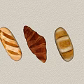 Bread Toast Combination 3d model