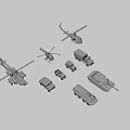 Military Vehicles And Helicopters Display With Armored Trucks Tanks And Transport Vehicles