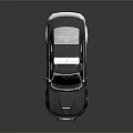 Modern Black White Police Car Featuring Roof Lights And Reflective Finish