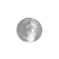 Elegant Silver Round Decorative Plate With Hammered Texture And Central Pattern