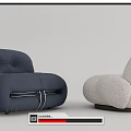 Modern Single Sofa Lazy Sofa 3d model