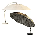 Green Outdoor Patio Umbrella With Metal Frame And Stable Base For Shade Protection