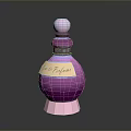 Pink Perfume Bottle With Eau de Parfum Label And Round Top Design