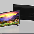 Modern Computer Monitor With Scenic Display And Slim Black Stand Design
