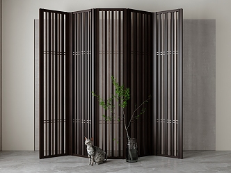 New Chinese-style screen partition 3d model