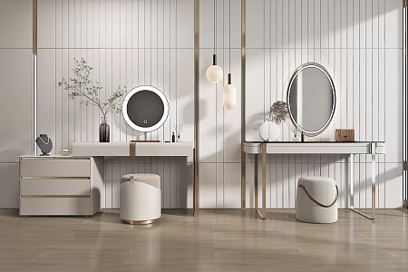 Light Luxury Dressing Table 3d model