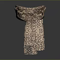 Elegant Leopard Print Scarf with Fringe Details and Modern Fashion Style