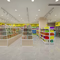 Shopping Mall Snack Store With Yellow Signage And Shelves Of Snacks