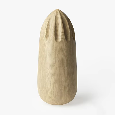 Natural Wooden Kitchen Utensil With Textured Surface And Groove Detail 3d model