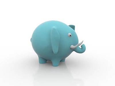 Modern toy baby elephant 3d model