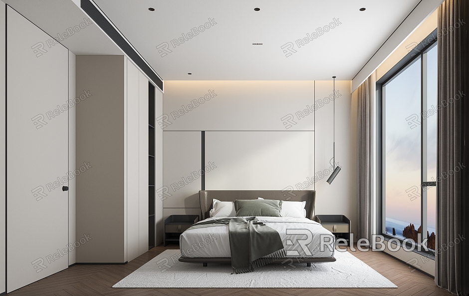 Modern Bedroom Bedding model