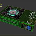 Green Portable Single Burner Gas Stove Kitchen Appliance with Control Knob and Instruction Labels