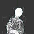 Woman in Gray Zip Up Hoodie Standing Against Gray Background with Short Hair