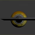 Traditional Spear With Metal Tip And Wooden Shaft On Gray Gradient Background