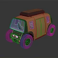 Stylish Orange Off Road Vehicle With Black Roof Rack And Rugged Tires