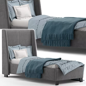 Single Bed 3d model