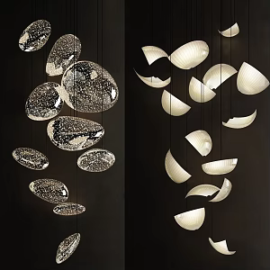 Modern chandelier 3d model