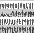 Modern multiplayer characters are transparent 3d model