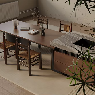 Modern table combination 3d model