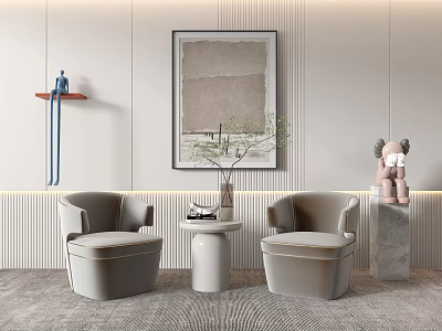 Modern leisure sofa combination leisure chair 3d model