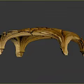 Furniture Carved Wood Decorative Panel With Intricate Floral Pattern Design