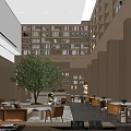 Modern High End Sales Office Lobby With Full Wall Bookshelves Indoor Greenery And Comfortable Seats