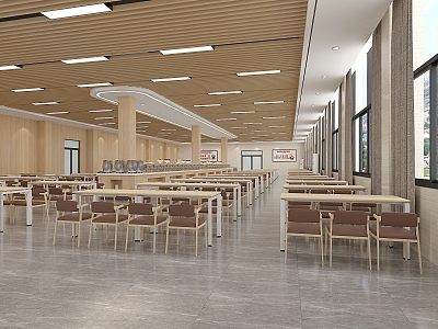 Staff Restaurant Enterprise Canteen 3d model