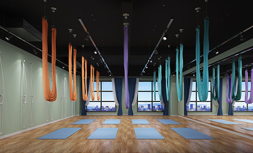 Modern Yoga Room 3d model