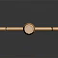 Golden Metal Precision Tool With Horizontal Handles And Engraved Design