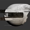White Spherical Mechanical Creature With Black Components And 166 Marking