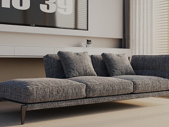 Three-seat sofa 3d model