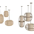 Modern Natural Pendant Lights with Various Wicker and Metal Mesh Design Styles