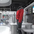Spyder Clothing Store Interior With Mannequins Displayed Apparel And Digital Screen